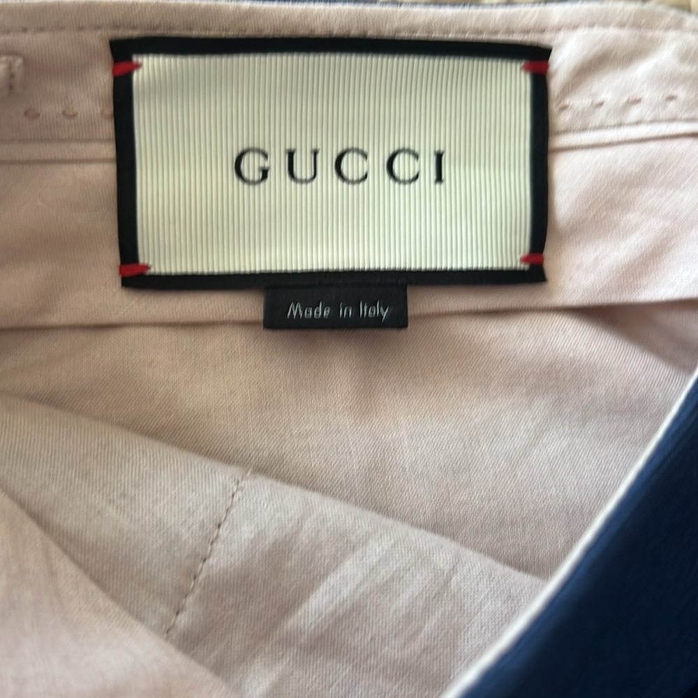 Gucci Luxe Womens Blue Silk/Wool Pant Trouser Sz 42 - Picture 6 of 12